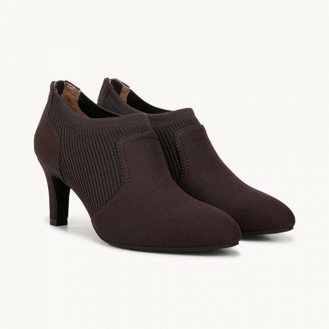 LifeStride Gia Shooties - Dark Chocolate Fabric