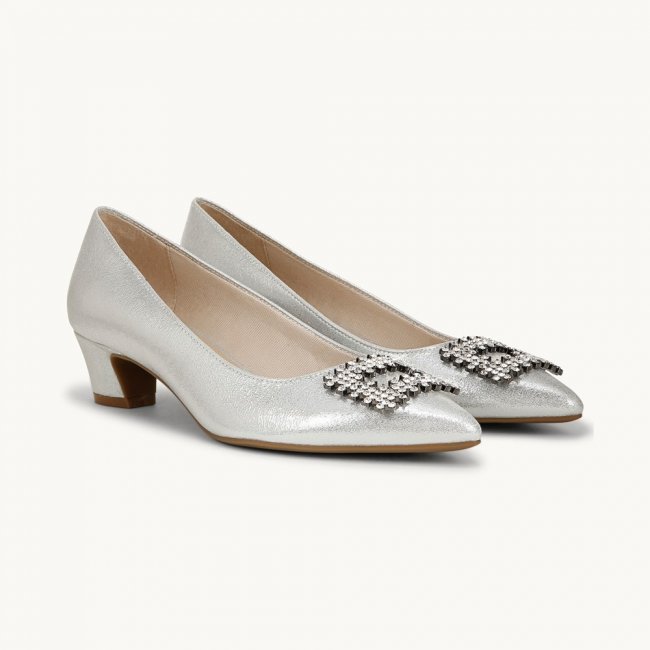 LifeStride Minx Bling Pump - Silver Fabric