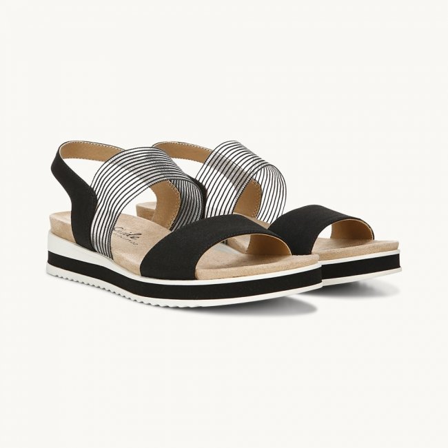 LifeStride Zing Slingback Sandal - Black Fabric