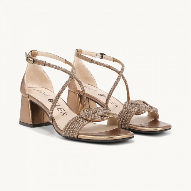 LifeStride Captivate Dress Sandal - Bronze Faux Leather