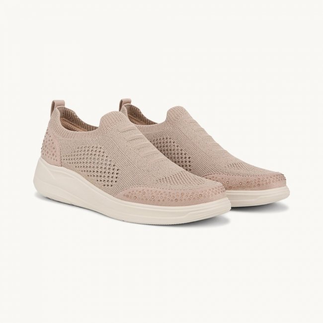 LifeStride Timeless Bright Sneaker - Barely Beige Knit Fabric