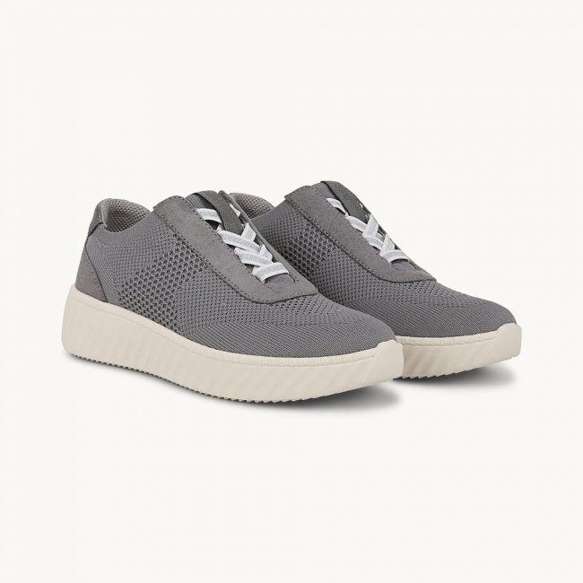LifeStride Wanderer Sneaker - Graphite Grey Engineered Knit