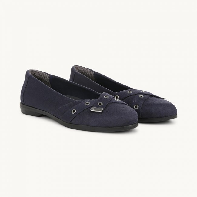 LifeStride Kira Ballet Flat - Navy Blazer Microfiber