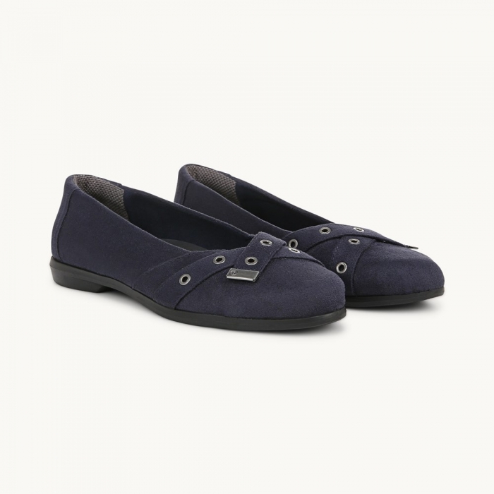 LifeStride Kira Ballet Flat - Navy Blazer Microfiber