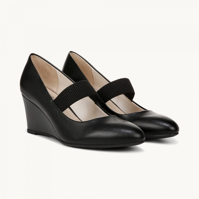 LifeStride Gio Mary Jane Wedge - Black Fabric