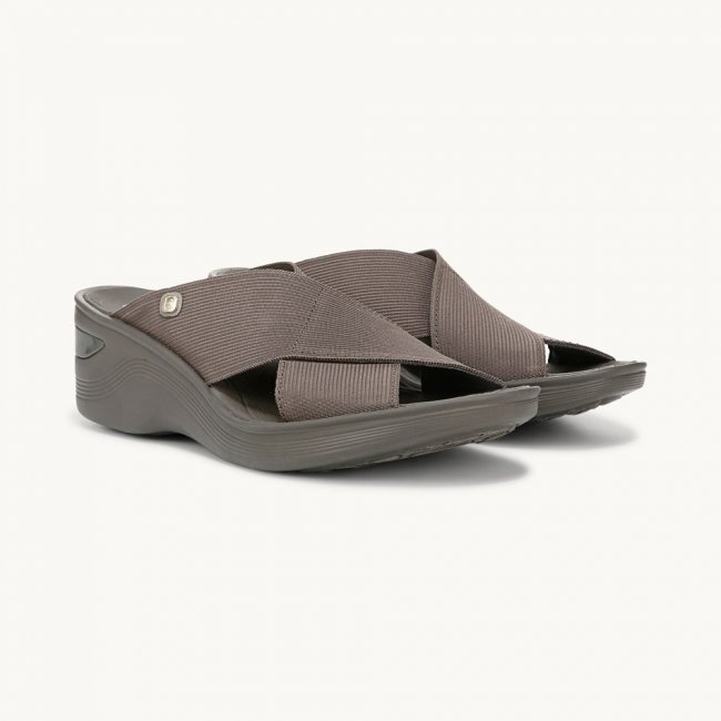 LifeStride Desire Wedge Sandal - Morel Stretch Fabric