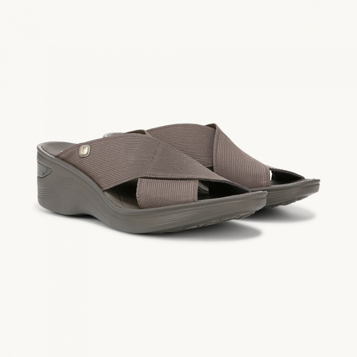 LifeStride Desire Wedge Sandal - Morel Stretch Fabric