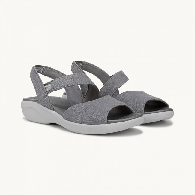 LifeStride Cheerful Strappy Sandal - Graphite Waxy Fabric