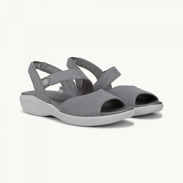 LifeStride Cheerful Strappy Sandal - Graphite Waxy Fabric