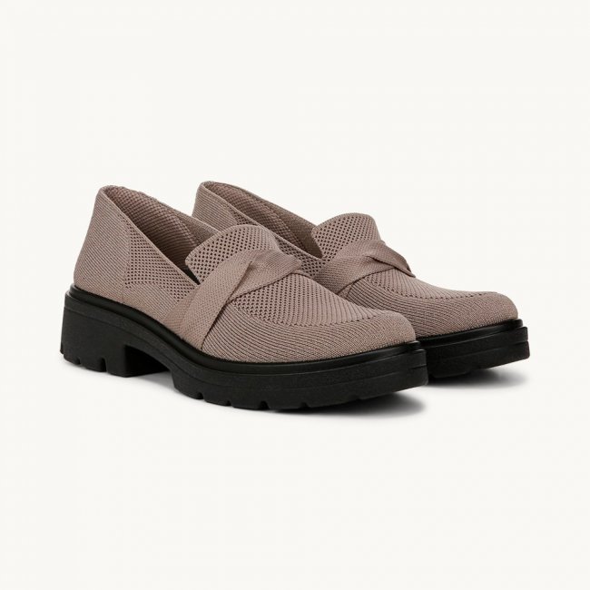 LifeStride Muse Bow Loafer - Latte Knit Fabric