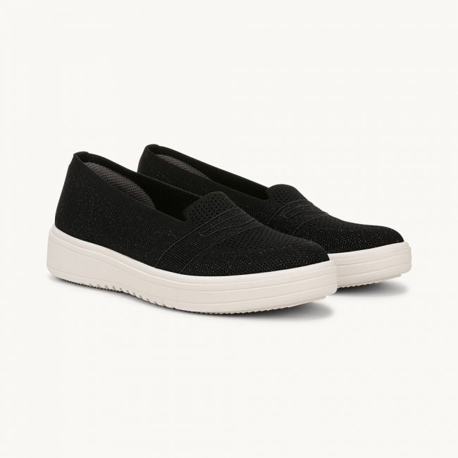 LifeStride Valley Loafer - Black Knit Fabric