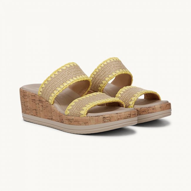 LifeStride Resort Wedge Sandal - Natural Multi Fabric