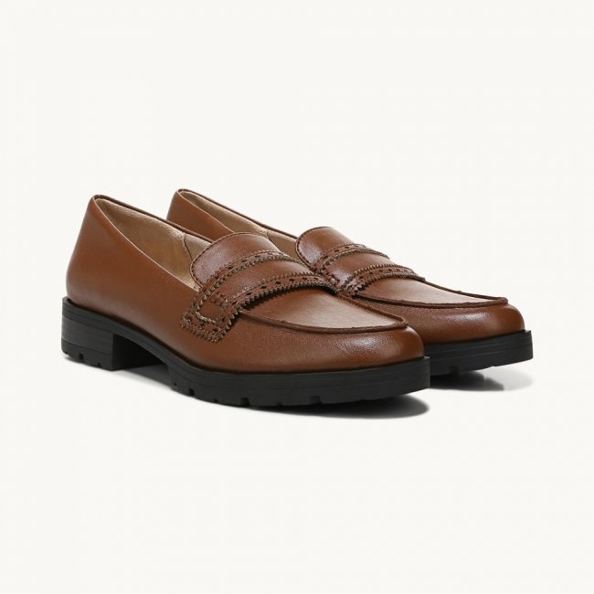LifeStride London Loafer - Walnut Brown Synthetic