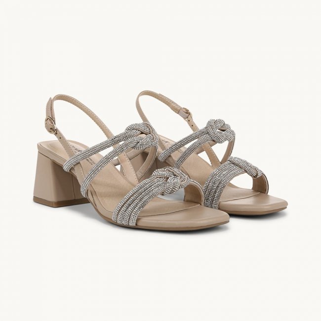 LifeStride Celeste Slingback Sandal - Tender Taupe Faux Leather