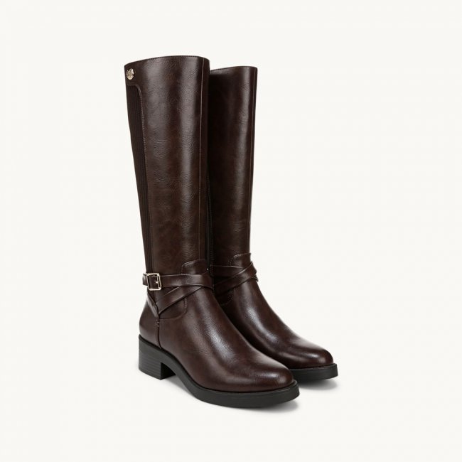 LifeStride Brittany Knee High Boot - Dark Brown Faux Leather