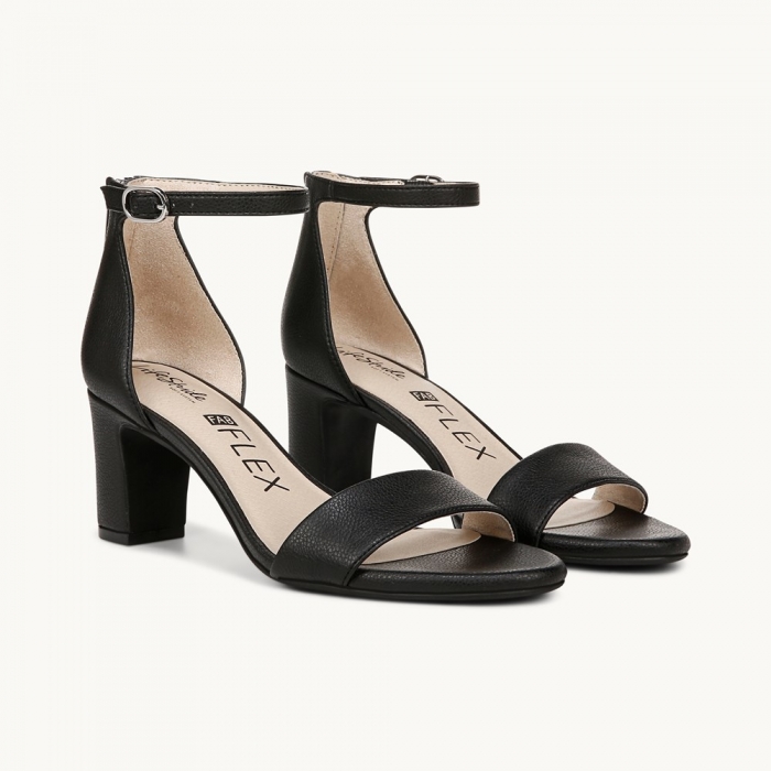 LifeStride Florence Dress Sandal - Black Faux Leather