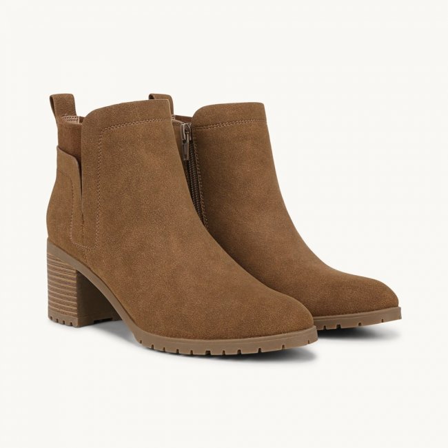 LifeStride Maggie Ankle Bootie - Fawn Brown Fabric