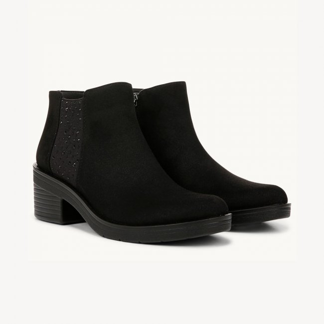 LifeStride Outstanding Ankle Bootie - Black Microfiber