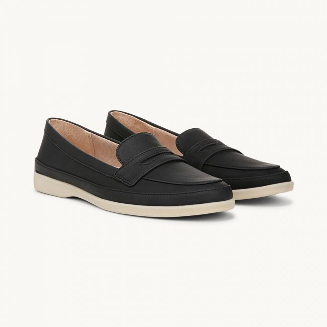 LifeStride Malta Loafer - Black Faux Leather
