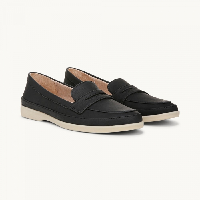 LifeStride Malta Loafer - Black Faux Leather
