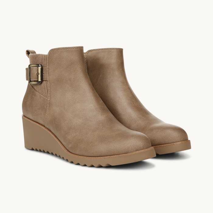 LifeStride Zayne Ankle Bootie - Brown Faux Leather