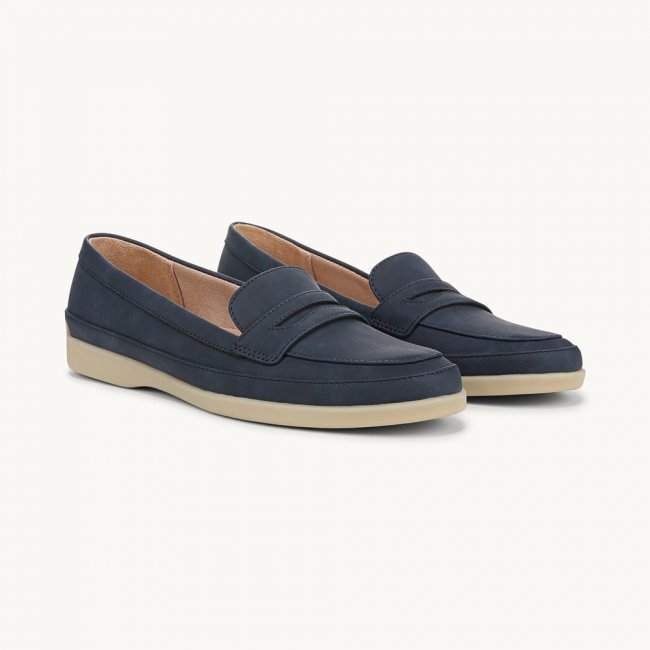LifeStride Malta Loafer - Lux Navy Faux Leather