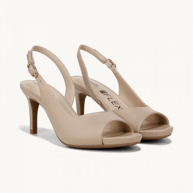 LifeStride Teller 2 Slingback Pump - Tender Taupe Faux Leather