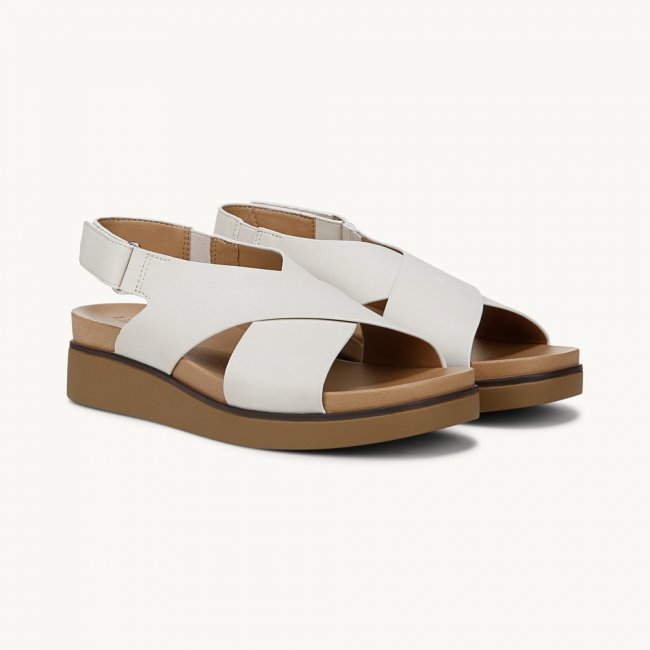 LifeStride Georgina Slingback Sandal - Cloud White Faux Leather