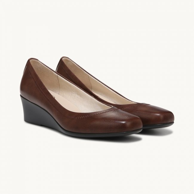 LifeStride Groovy Wedge Slip On - Dark Tan