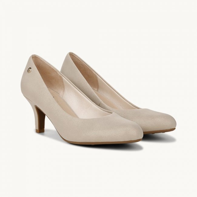 LifeStride Parigi Pump - Platino Gold Faux Leather
