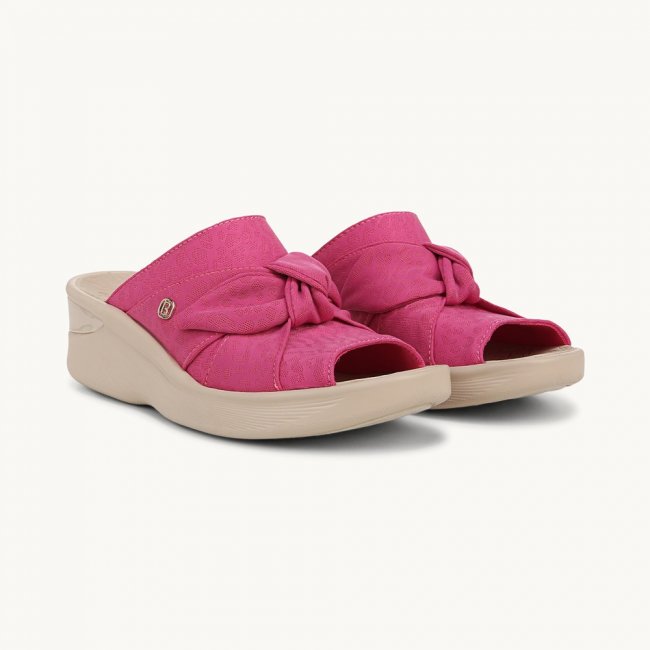 LifeStride Smile Wedge Sandal - Pink Cheetah Fabric