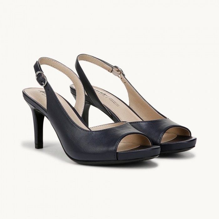 LifeStride Teller 2 Slingback Pump - Lux Navy Faux Leather