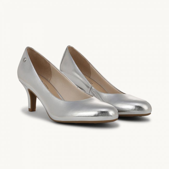 LifeStride Parigi Pump - Silver Faux Leather