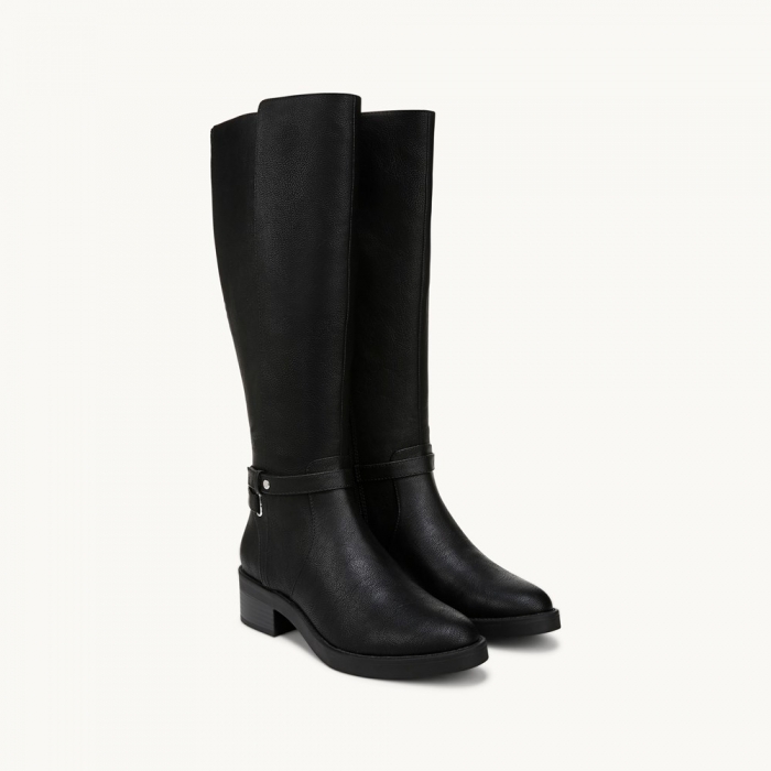 LifeStride Berkley Wide Calf Knee High Boot - Black Faux Leather
