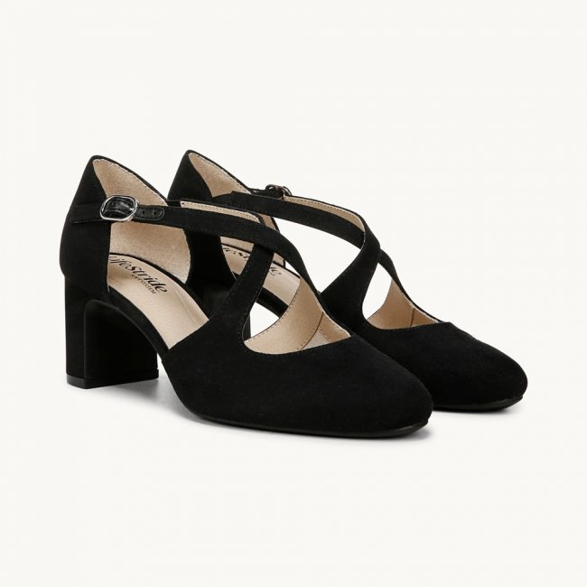LifeStride Tracy Strappy Pump - Black Fabric