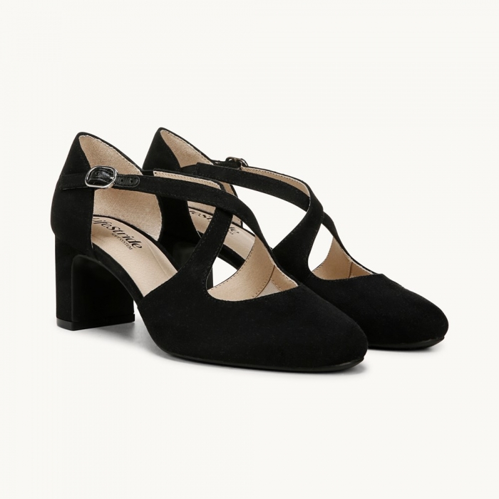 LifeStride Tracy Strappy Pump - Black Fabric