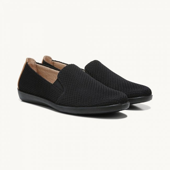 LifeStride Next Level Moccasin - Black/Black Fabric