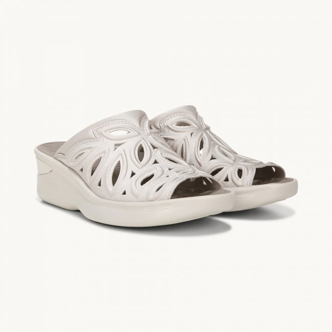 LifeStride Susie Wedge Sandal - Sand Shimmer Fabric