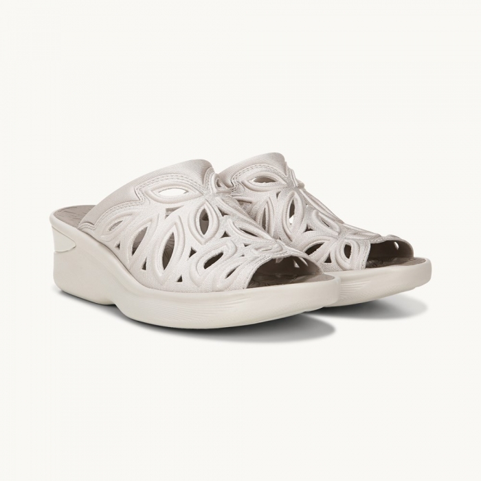 LifeStride Susie Wedge Sandal - Sand Shimmer Fabric