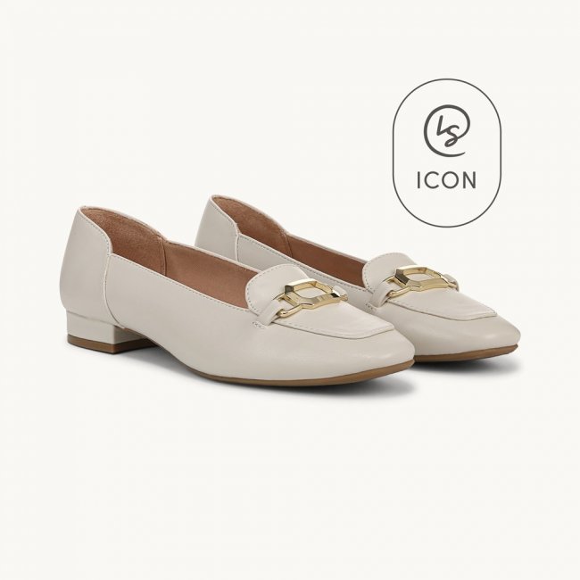 LifeStride Celine Ballet Flat - Bone Faux Leather