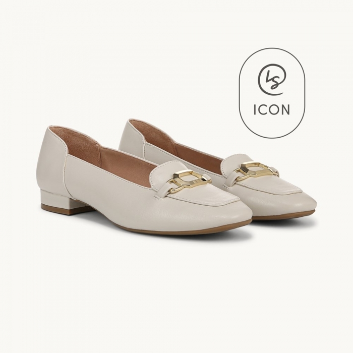 LifeStride Celine Ballet Flat - Bone Faux Leather
