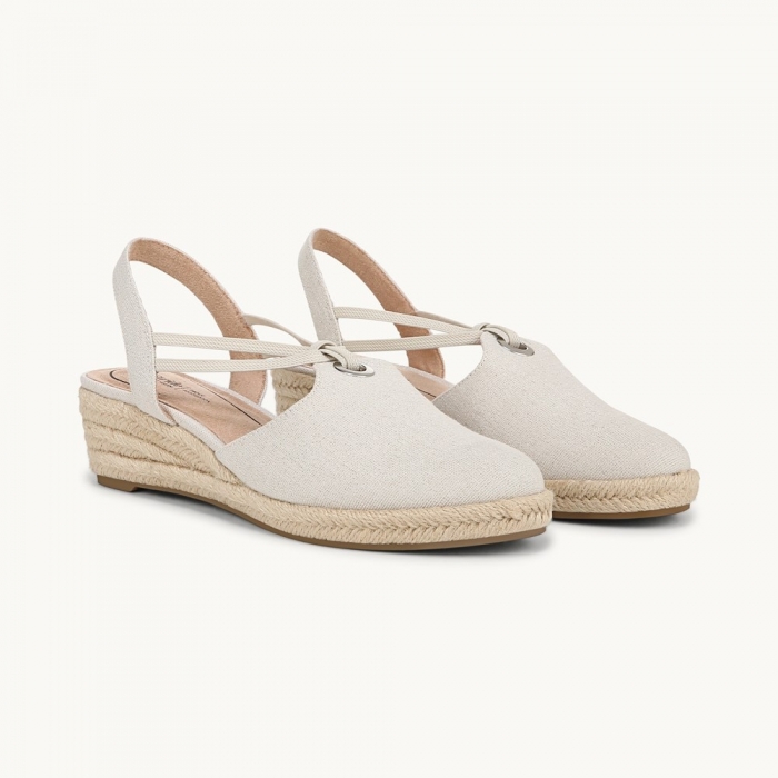 LifeStride Kennedy Espadrille Wedge - Natural Fabric