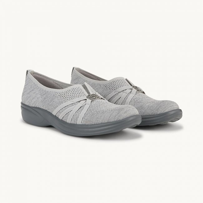 LifeStride Niche Slip On - Oyster Knit Fabric