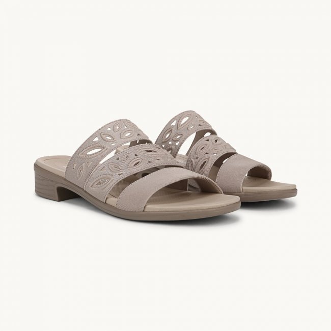 LifeStride Poppy Strappy Sandal - Simply Taupe Fabric