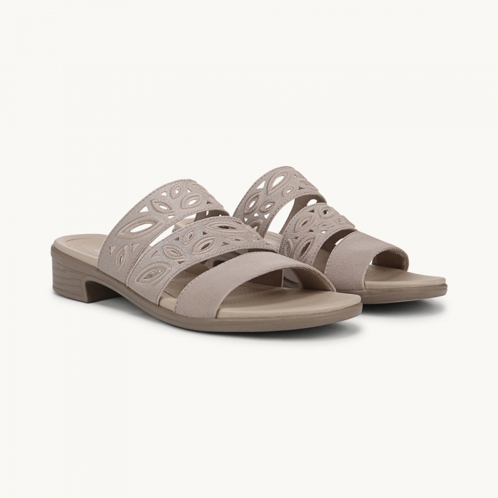 LifeStride Poppy Strappy Sandal - Simply Taupe Fabric