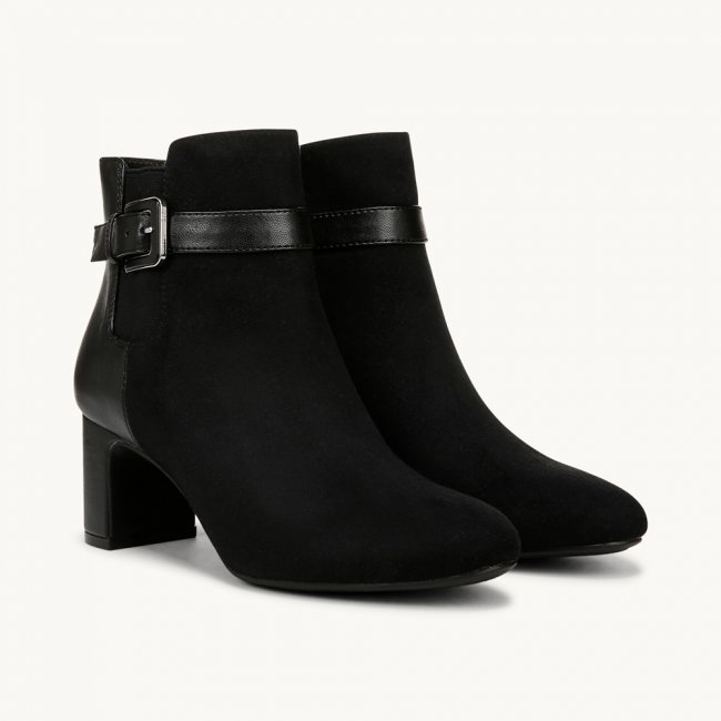 LifeStride Truly Ankle Bootie - Black Faux Leather