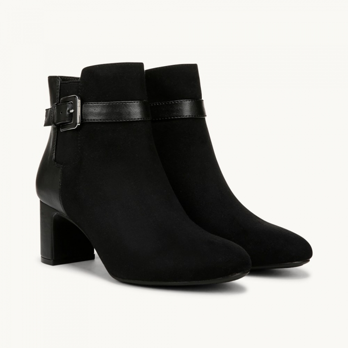 LifeStride Truly Ankle Bootie - Black Faux Leather
