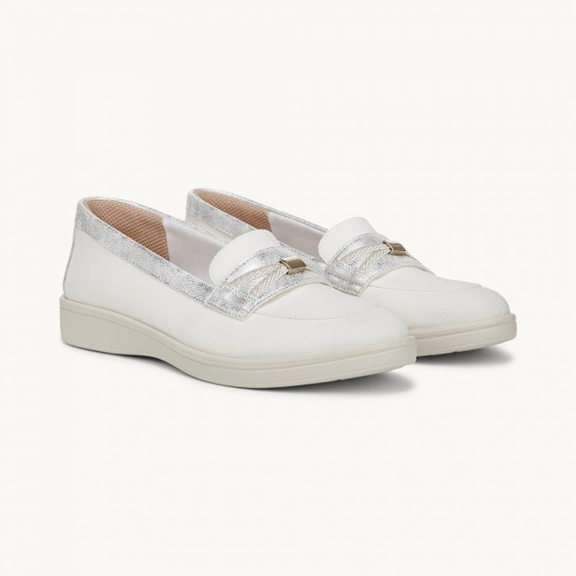 LifeStride All Aboard Loafer - Bright White Denim Fabric