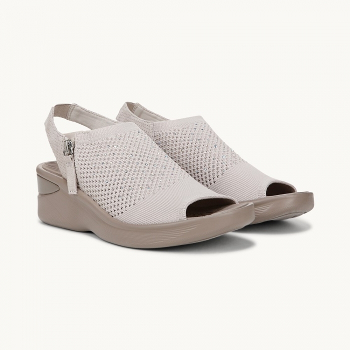 LifeStride Starlet Wedge Sandal - Sand Knit Fabric