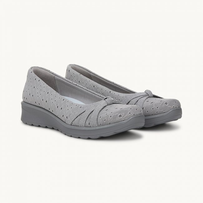 LifeStride Gem 2 Slip On - Grey Floral Dot Fabric